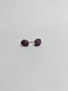 Raw Purple Sapphire Studs