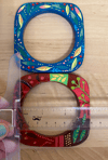 Hand Painted Wooden Bangle Bracelet (minor imperfections to be expected) BLUE