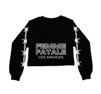 Image 3 of WORK IS WORK CROPPED LONG-SLEEVE