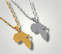 Image 2 of MY HEART BELONGS TO AFRICA NECKLACE | PRE-ORDER 