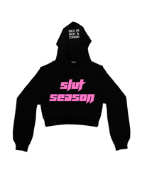 Image 3 of SLUT SEASON CROPPED HOODIE