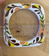 Hand Painted Wooden Bangle Bracelet (minor imperfections to be expected) WHITE