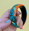 Hand Painted Wooden Bangle Bracelet (minor imperfections to be expected) TROPICAL 