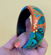 Hand Painted Wooden Bangle Bracelet (minor imperfections to be expected) TROPICAL 
