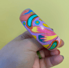 Hand Painted Wooden Bangle Bracelet (minor imperfections to be expected) WACKY