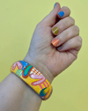 Hand Painted Wooden Bangle Bracelet (minor imperfections to be expected) WACKY