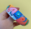 Hand Painted Wooden Bangle Bracelet (minor imperfections to be expected) WACKY