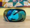 Hand Painted Wooden Bangle Bracelet (minor imperfections to be expected) BUNNY