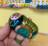 Hand Painted Wooden Bangle Bracelet (minor imperfections to be expected) BUNNY