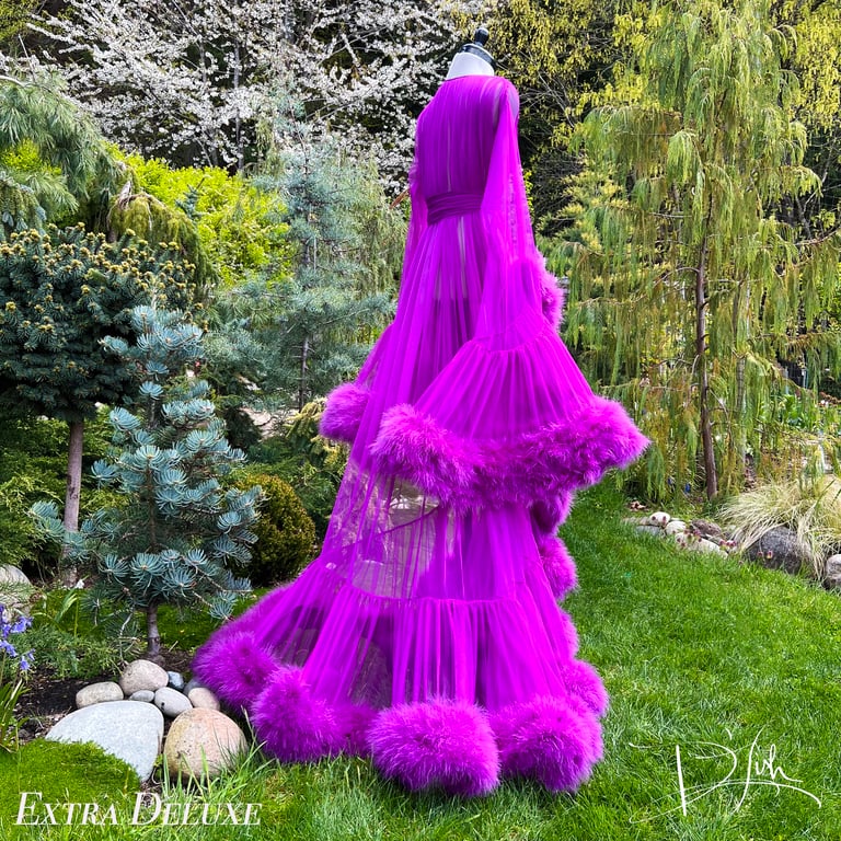 Shocking Violet "Cassandra" Dressing Gown Image 2