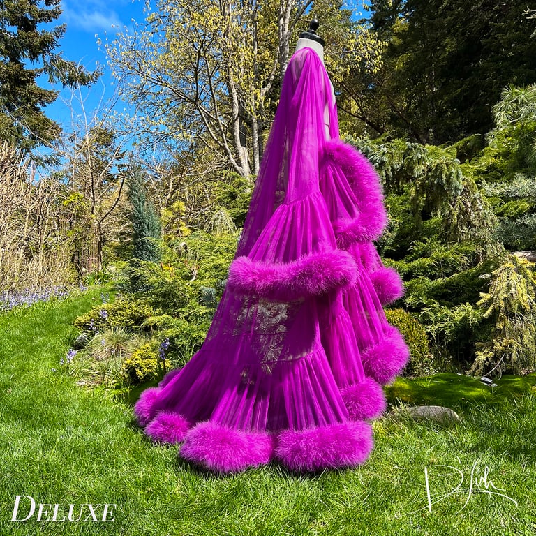 Shocking Violet "Cassandra" Dressing Gown Image 3