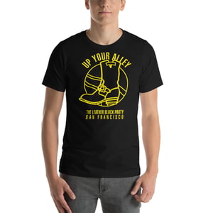 Image of Up Your Alley 92' T-Shirt (Yellow on Black) 