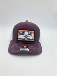 Image 2 of Serape maroon Trucker