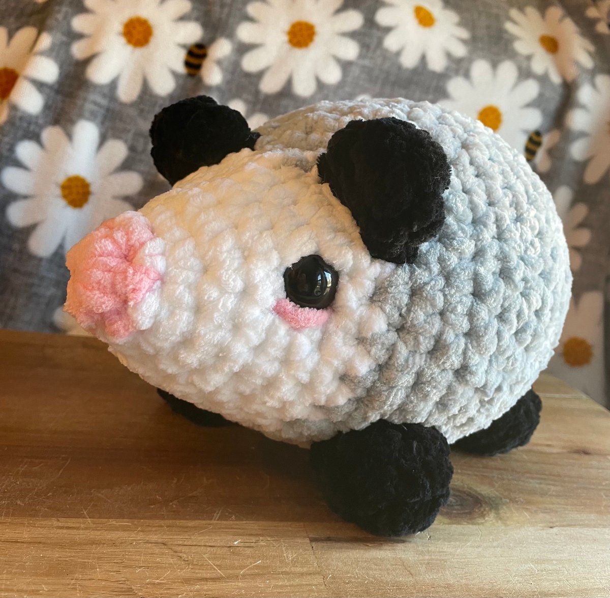 Image of Large Fluffy Crochet Opossum Plush