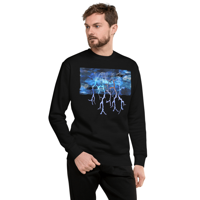 "Calm Before the Storm"  Fleece Sweatshirt - Shadow Black