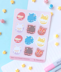 Sonic the Hedgehog macarons sticker sheet