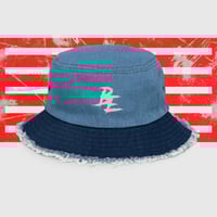 Image 2 of "Big BE" Distressed denim bucket hat