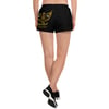 BOSSFITTED Black and Yellow Women's Athletic Short Shorts