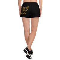 Image 2 of BOSSFITTED Black and Yellow Women's Athletic Short Shorts