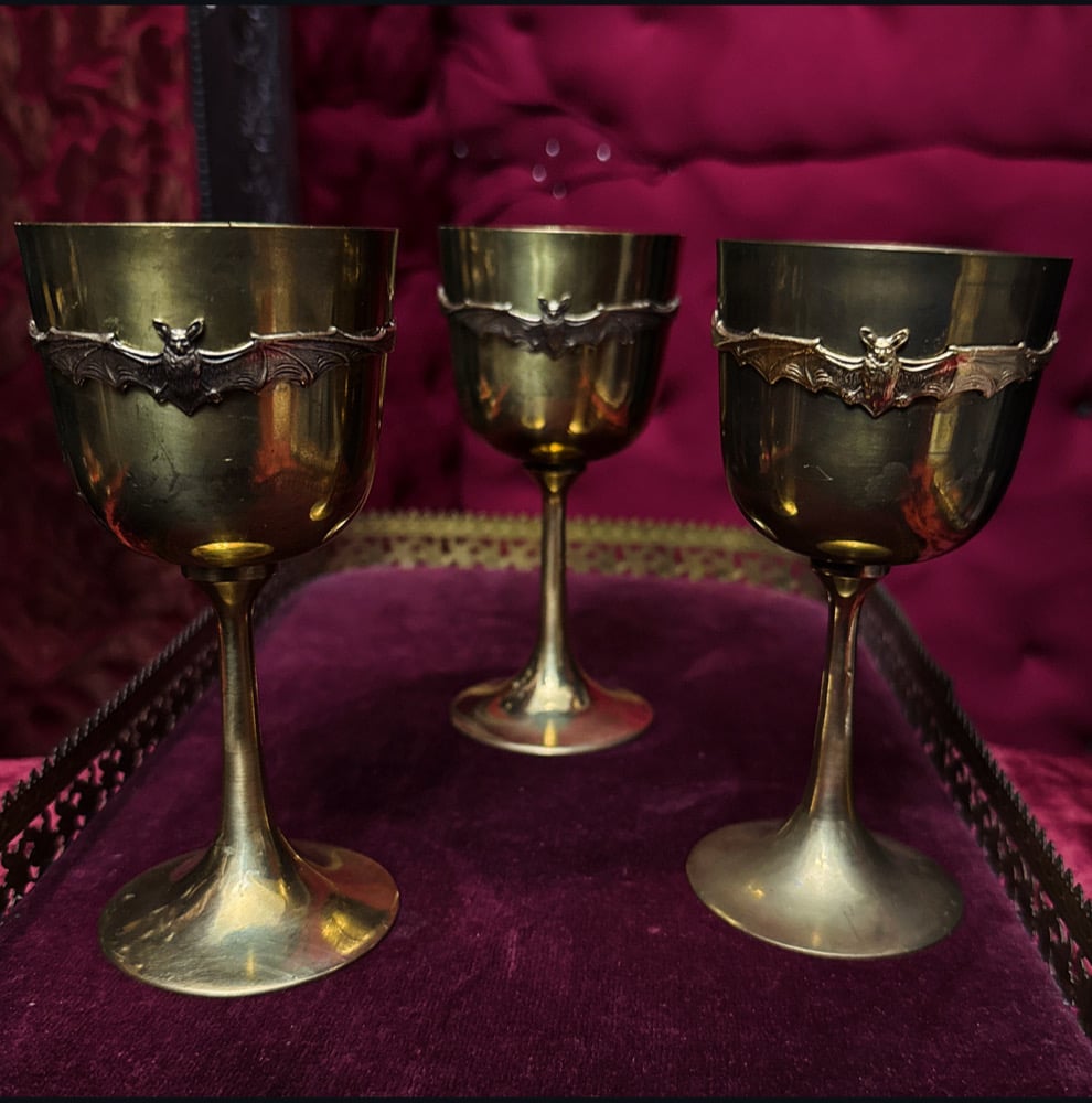 Image of Vintage Brass Bat Chalice
