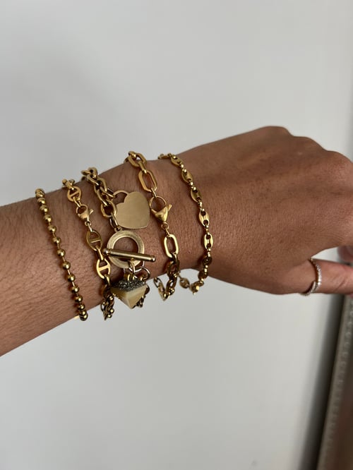 Image of SAY IT • Gold Stacking Bracelet