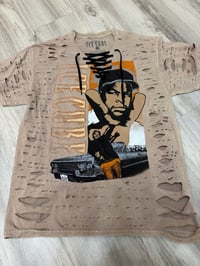 Large cube tan lace destroyed 