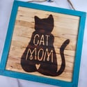 Cat Mama hardwood sign