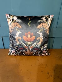 Image 1 of Serpentined Forest Becca Who Velvet cushion  