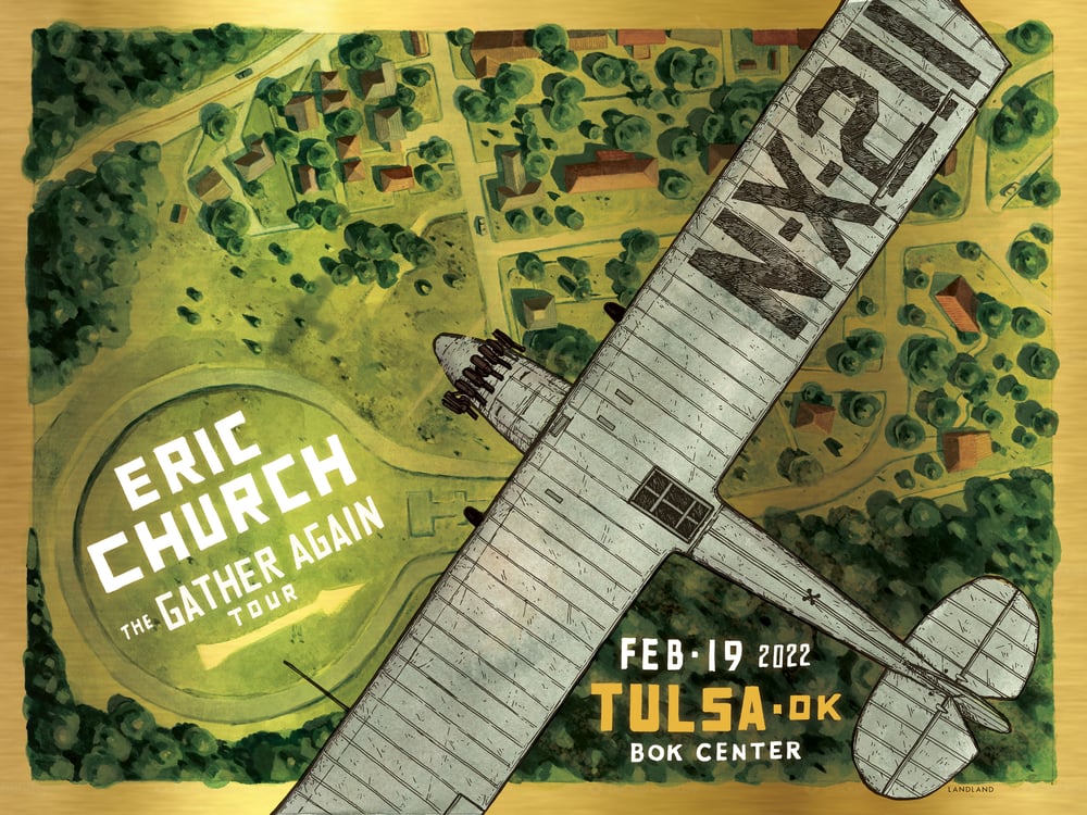Eric Church (Tulsa 2022) • L.E. Official Poster (18" x 24")
