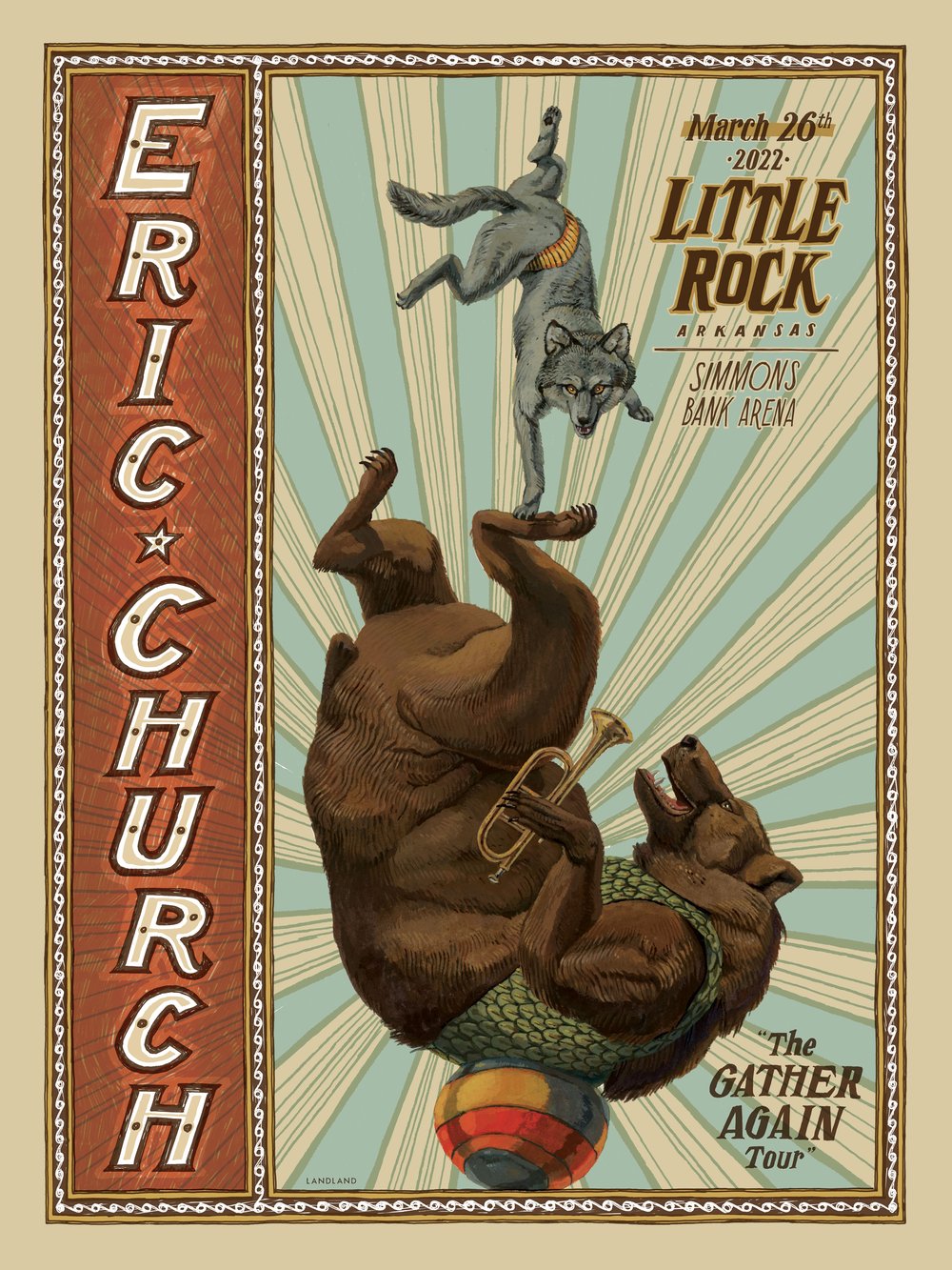 Eric Church (Little Rock 2022) • L.E. Official Poster (18" x 24")