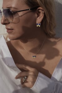 Ukrainian Butterfly Set: Necklace + Earrings