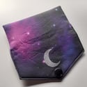 Space Credit Card Wallet with Silver Moon