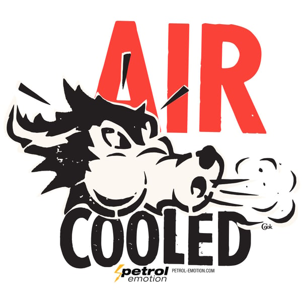 Image of Air Cooled Wolf Die Cut Sticker