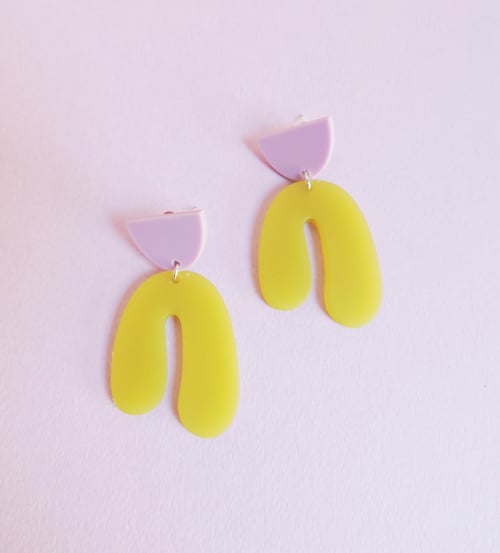 Image of Pendientes IRIS - Verde y lila
