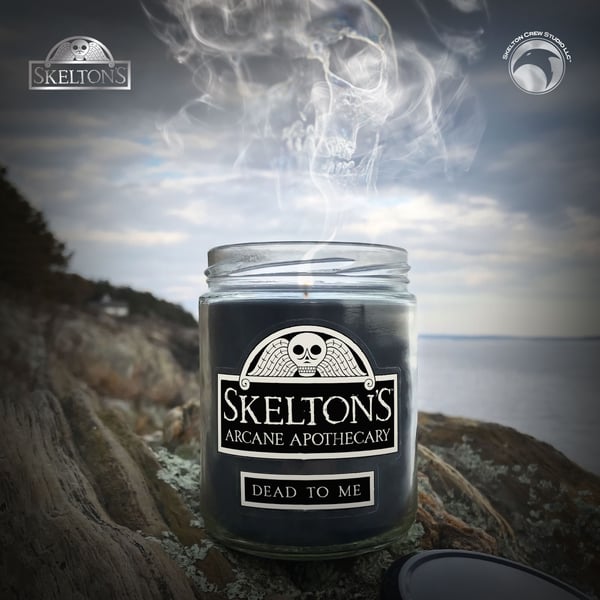 Image of Skelton's Arcane Apothecary: Dead to Me candle! FREE U.S. SHIPPING!