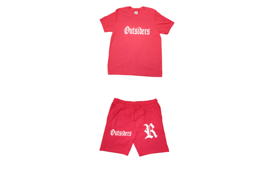 Image of Rebel Outsiders " Red " Shirt and Shorts Set 