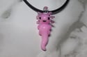 Axolotl Glass Pendant with Necklace