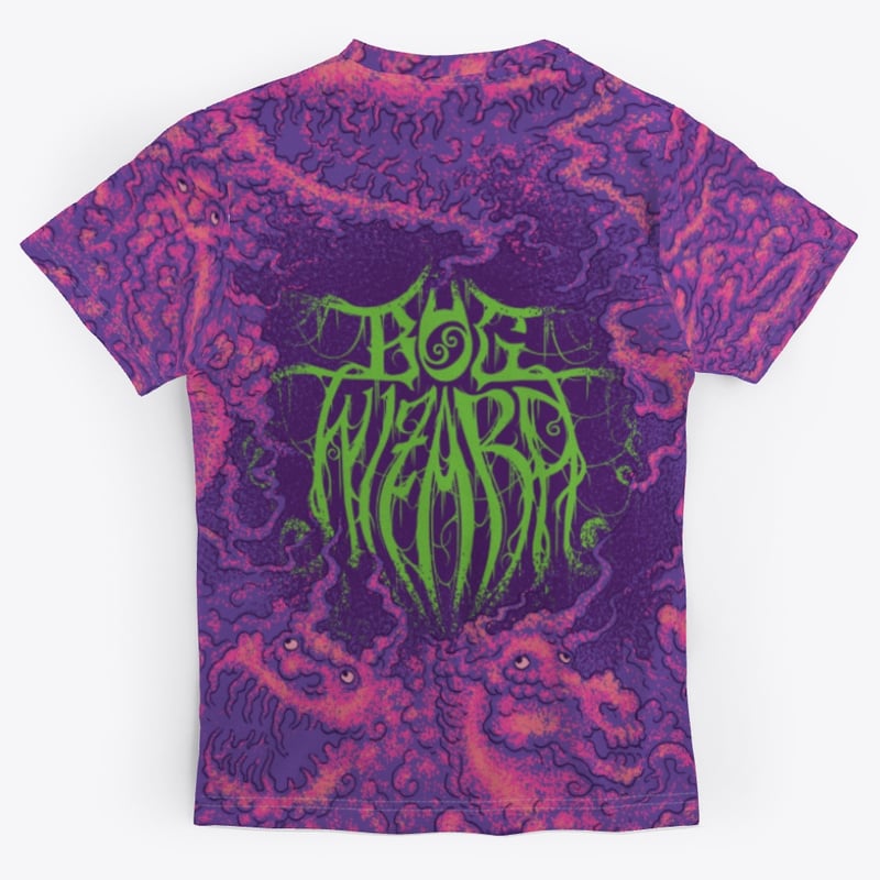 Miasmic Purple Smoke Cover Art All-Over Printed Shirt (MADE TO ORDER)