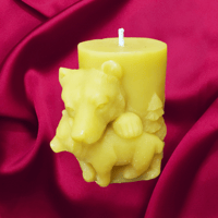 Image 1 of Bear Beeswax Candle