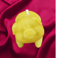 Image 1 of Small Pig Beeswax Candle 