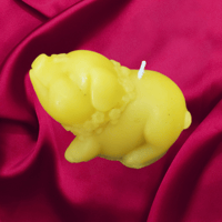Image 2 of Small Pig Beeswax Candle 