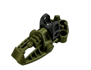 Image of Bionicle Toa Metru/Hagah Foot (Toa Bomonga, FDM Plastic-printed, Metal Green)