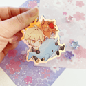 TaruSora Childe Aether Holo Acrylic Charm 