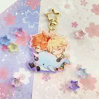 Image 1 of TaruSora Childe Aether Holo Acrylic Charm 