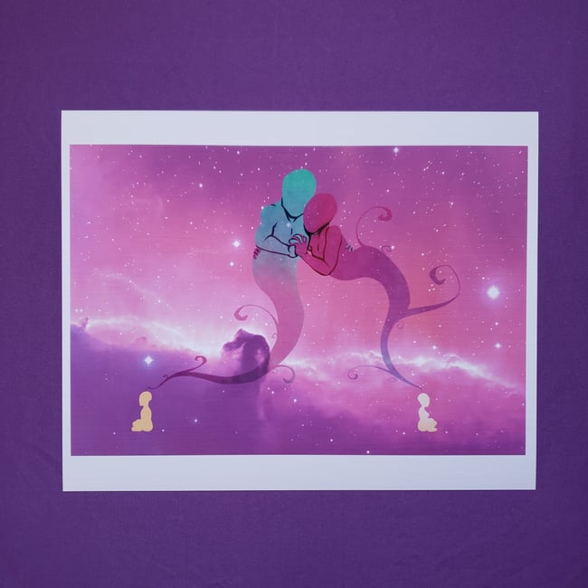 Telepathic Hugs - 8"x10" Print