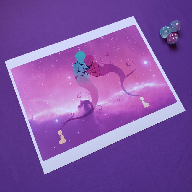 Telepathic Hugs - 8"x10" Print