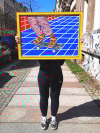 Image 2 of 'SLAMMING AFD' acrylic painting (70×50, frame incl.)