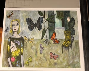 Image of Under the influence of butterflies. Limited edition print.