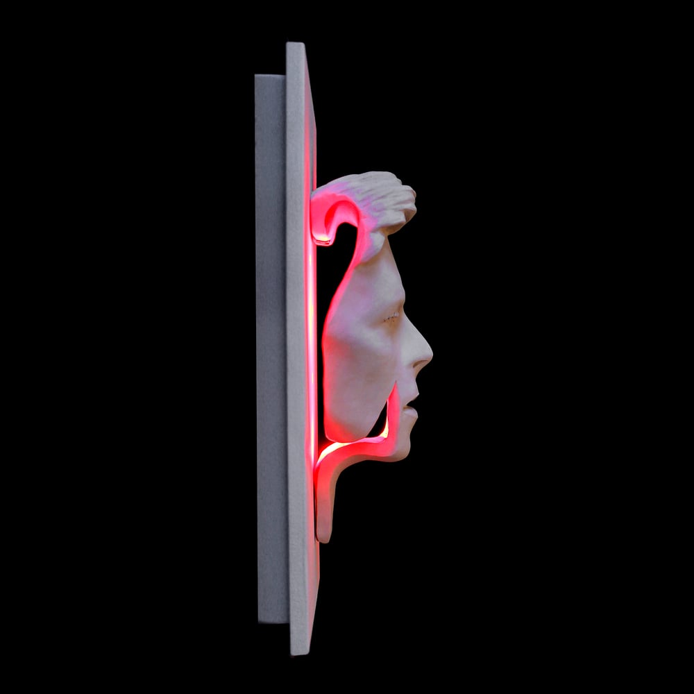 LED 'Ziggy Flash' David Bowie Face Sculpture