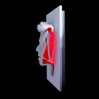 Image 2 of LED 'Ziggy Flash' David Bowie Face Sculpture